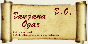 Damjana Ogar vizit kartica